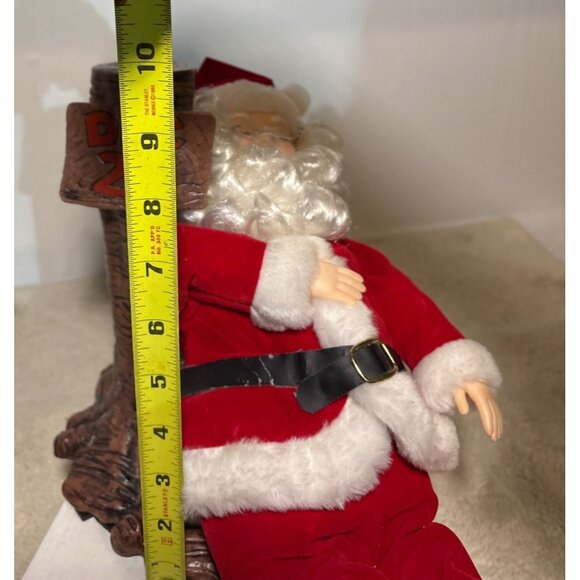 Telco Sleeping Santa Claus by a Tree With Dec 26 Sign 10" Tall 1989 Vintage READ - Picture 7 of 10